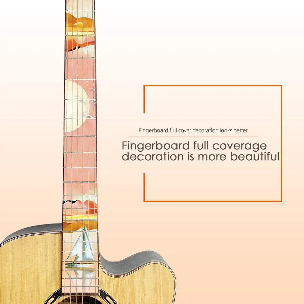 10 Styles Music Instrument Decorations Beautiful Guitarra Accessories Cross Inlay Decals Ultra Thin Stickers Fretboard Sticker