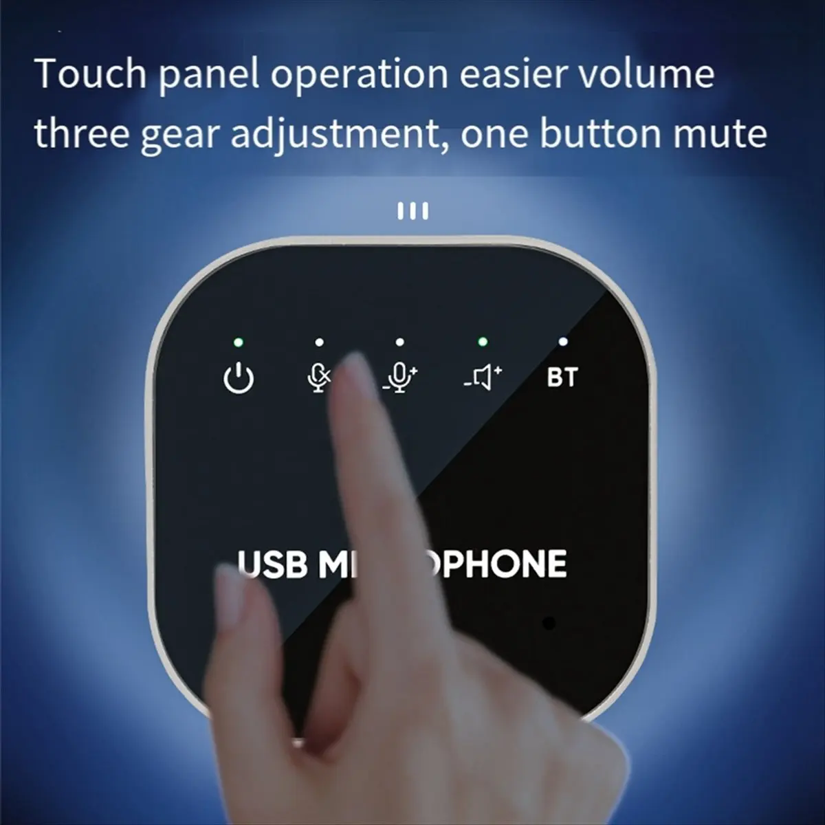 

T28C Desktop USB Conference Speakerphone BT Microphone 360° Omnidirectional Condenser Computer Mic with Speaker