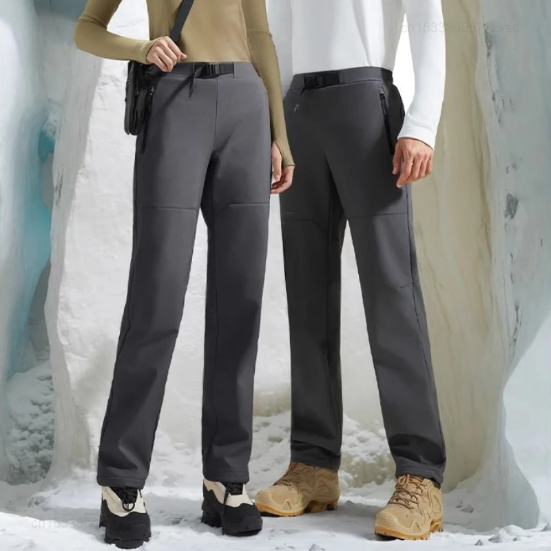 SUPIELD Winter Air Gel Soft Shell Pants Outdoor Warm Windproof Wear-resistant Casual Pants Men And Women Loose Trousers