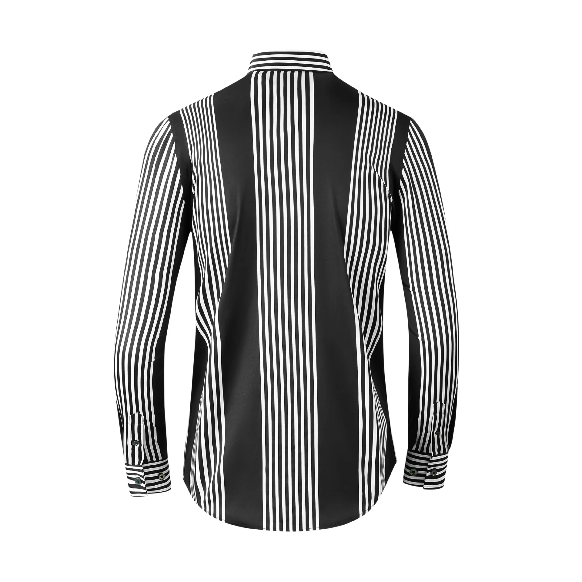 Autumn Winter Stripes Shirts Men High Quality Long Sleeved Slim Fit Business Casual Formal Dress Shirt Social Party Men Clothing