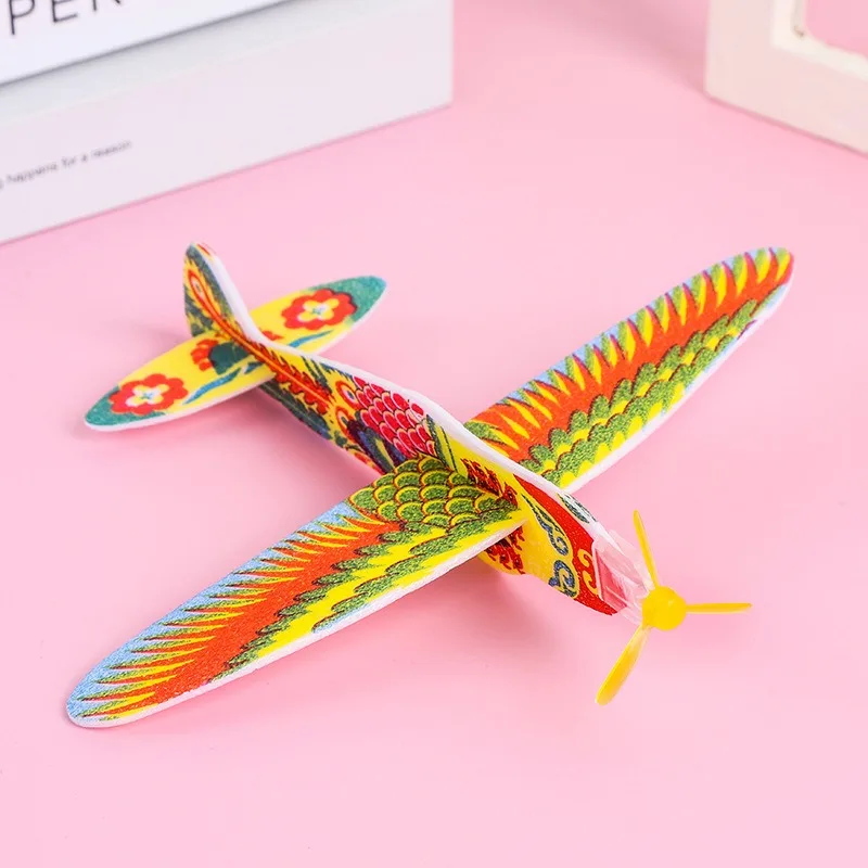 1pcs 3D DIY Hand Throw Flying Airplane Toys Glider Planes Foam Aeroplane Children Kids Gift Handmade Flying Airplane Toys