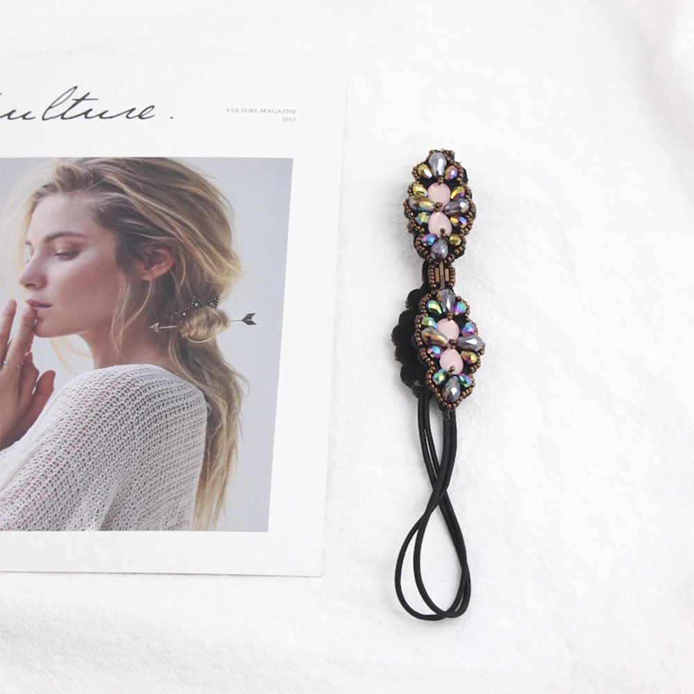 

Rhinestone Hairb Headb Elastic Soft Lightweight Headb Wearing Occasions Hair Accessories Retro Hairb