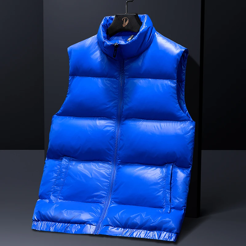 

Fashion Casual Print Cotton Vest Top Quality Men Clothing Stand Collar Sleeveless Roupas Masculinas Autumn Winter Hot Outwear