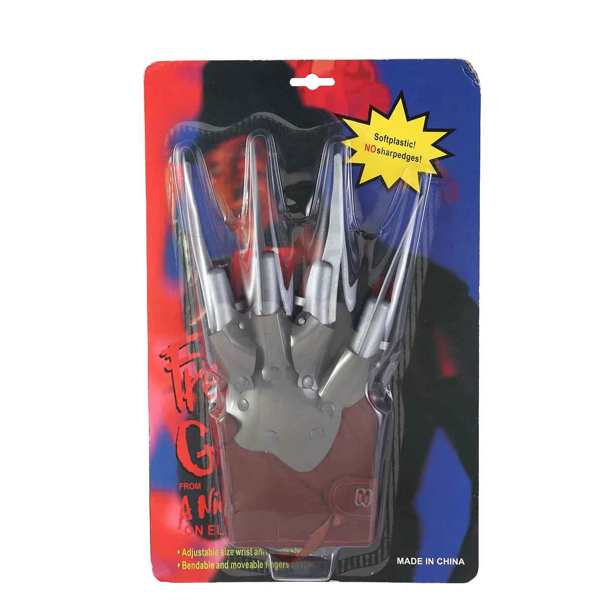 Guantes de garra de fantasma 3D, puntas de garra de plástico, guantes de tela, accesorios de Cosplay de terror, accesorio de Casa Encantada de Halloween, actuación de Terror