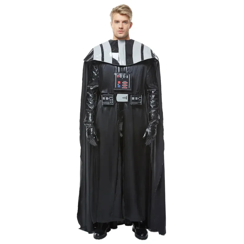 Darth Cos Vader Cosplay Anime Costume Jumpsuit Vest Cloak Black Uniform Fantasia Men Boys Halloween Carnival Party Disguise Suit