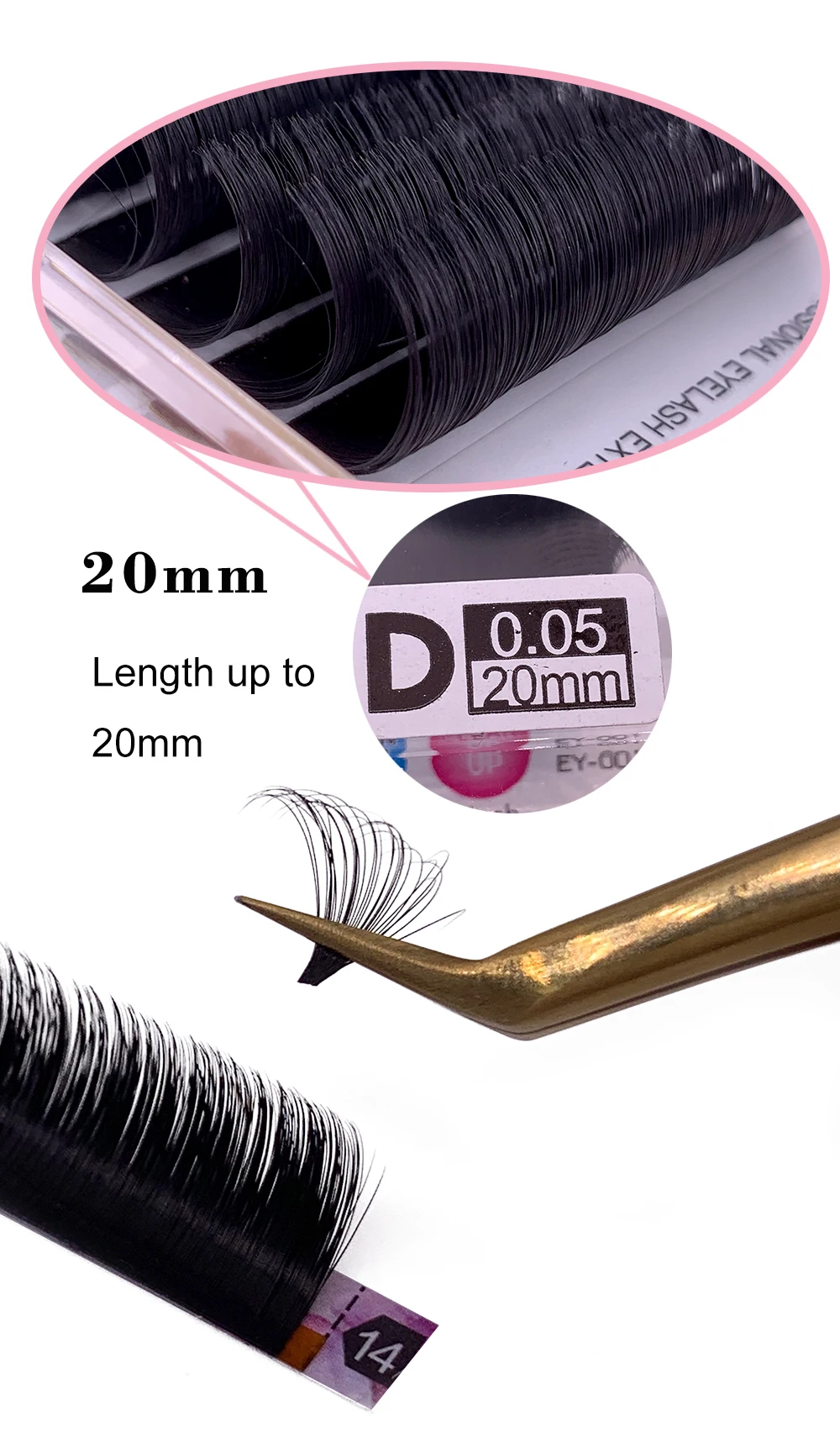 Yelix Easy Fan Camellia Mega Volume Wimpernverlängerungen 1s Bloom Einzelwimpern C D L LC Curl Gemischte Längen Natürliche Salon-Wimpern – Detail 6