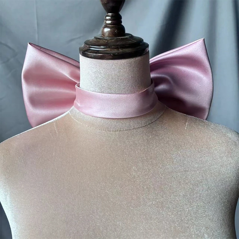 Neck Decoration Bow Knot Elegant Bridal Wedding Dress Accessories Satin Neck Back Bowknot Party Decor Photo Props
