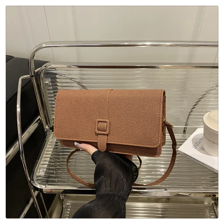 

Retro Solid Color Simple Women's Bag Casual Fashion Messenger Bag Temperament Small Square Bag Crossbody Bags for Women
