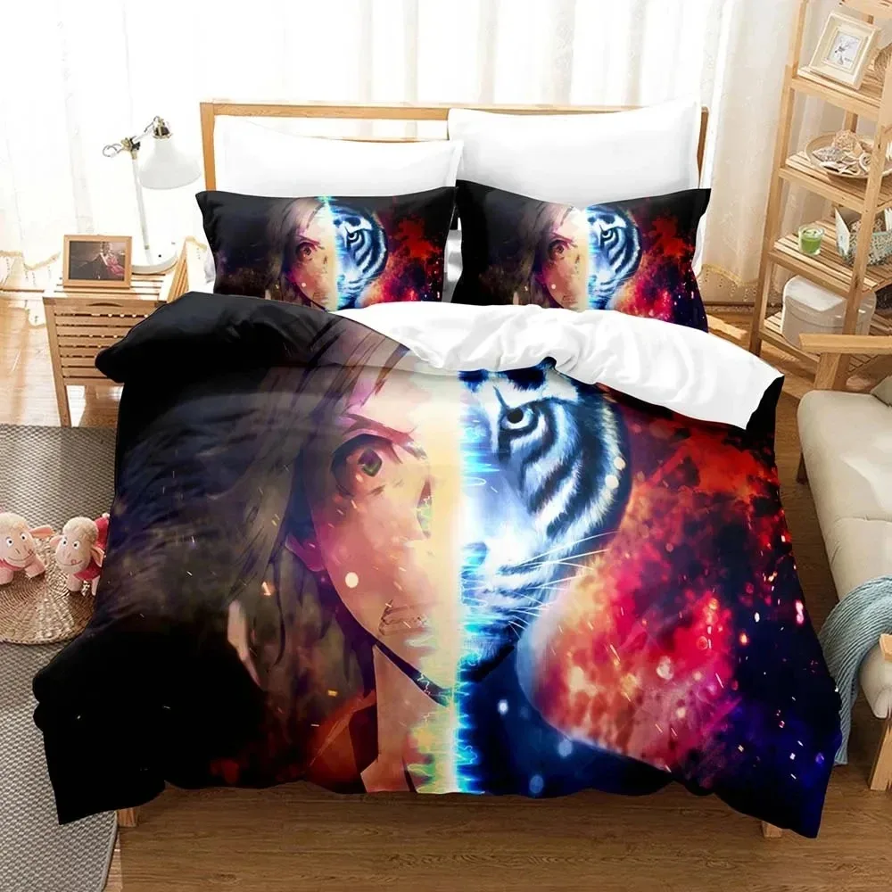 

3D Print Anime Bungo Stray Dogs Bedding Set Boys Girls Twin Queen King Size Duvet Cover Pillowcase Bed boys Adult Bedroom