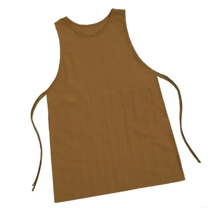 Polyester Apron Featuring Adjustable Waistband Long Coverage Complete Protections During Cooking Cleaning And DIY Projects HX6C