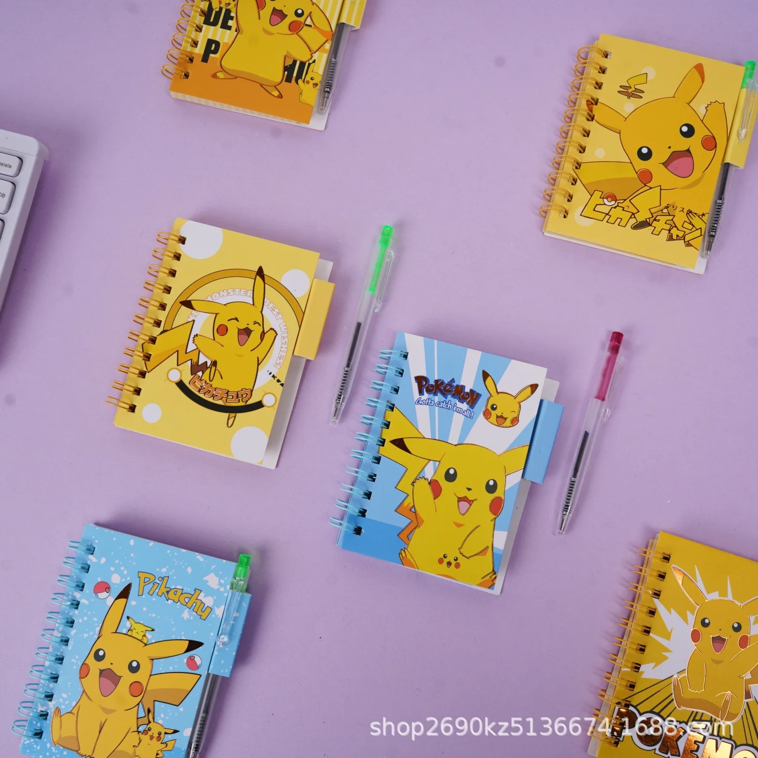 Pokémon small notebook with pen, portable journal, cute, school supplies, back-to-school gift, gift for friends, fun gift view 3