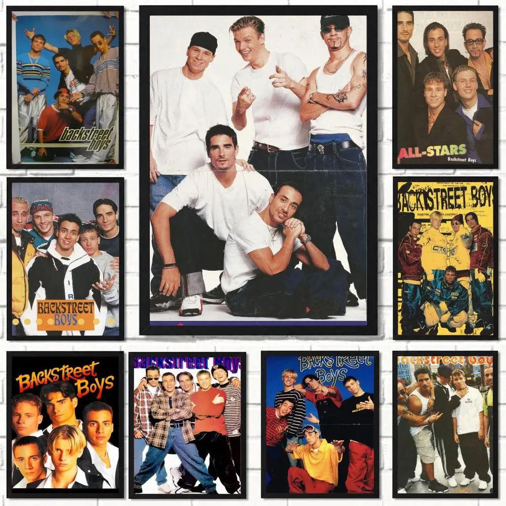 band B-Backstreet Boys-S Poster Self Adhesive Wall Decor for Modern Home Cafe Office and Bar