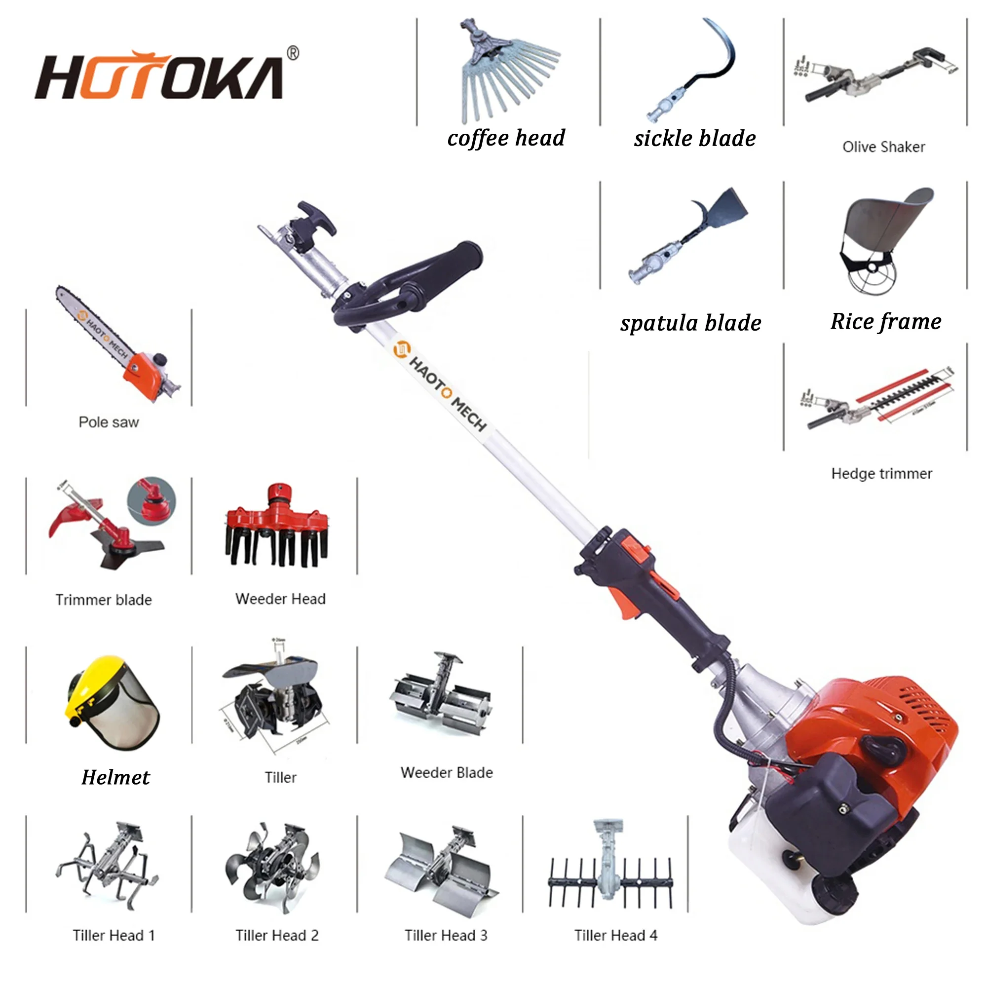 

hedge trimmer gasoline brush cutter Multifunction petrol grass trimmer 52 cc multi-function garden tools machine