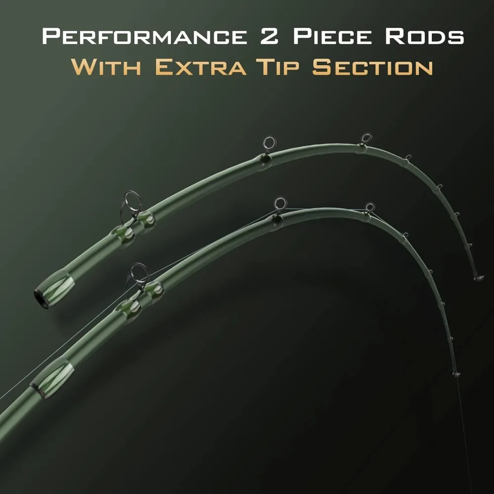 قضبان صيد فارغة من الجرافيت - صب وغزل IM6، قطعتان مع طرف إضافي، طاقة عالية، قضبان كلمات مفاتيح طويلة الذيل #2