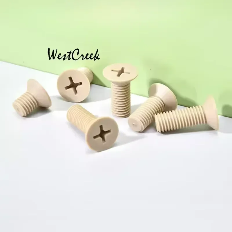 WESTCREEK M4 M5 M6 M8 20pcs PEEK phillips countersunk head screw PEEK cross countersunk screw polyether-ether-ketone bolt