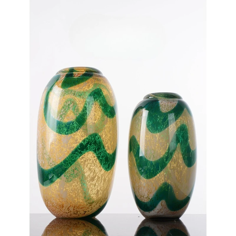 

Streamer vase, light luxury style high-end glass vase, home desktop decoration vase