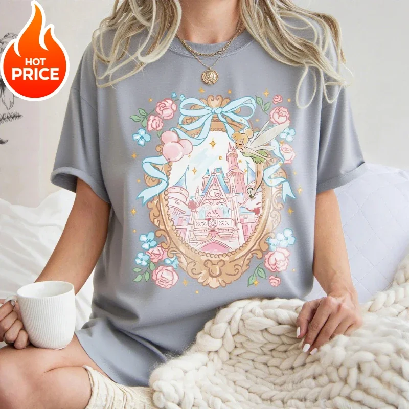 ديزني 2025 جديد حار بيتر بان دونالد داك تيشيرت صيفي الأسرة الوالدين والطفل المتضخم عادية فضفاض الرجال النساء تي شيرت Y2k #6