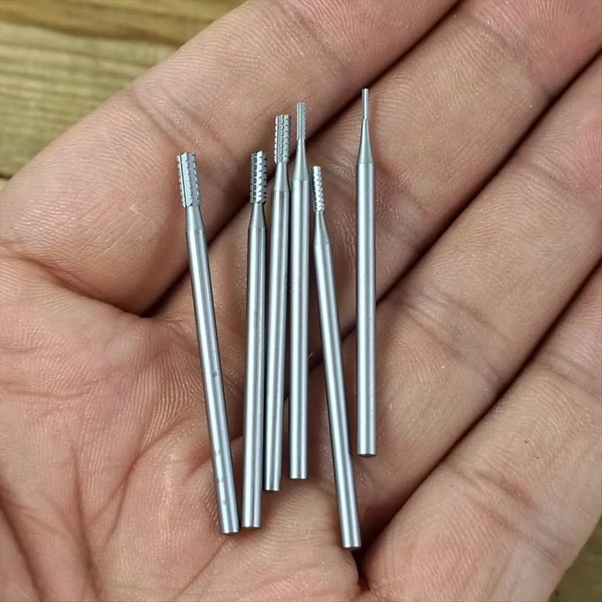 FTGT-6Pcs Cylinder Shape Jewelry Burr - 3/32Inch Shank Cylindrical -Cut Burs Lapidary Setting Tools