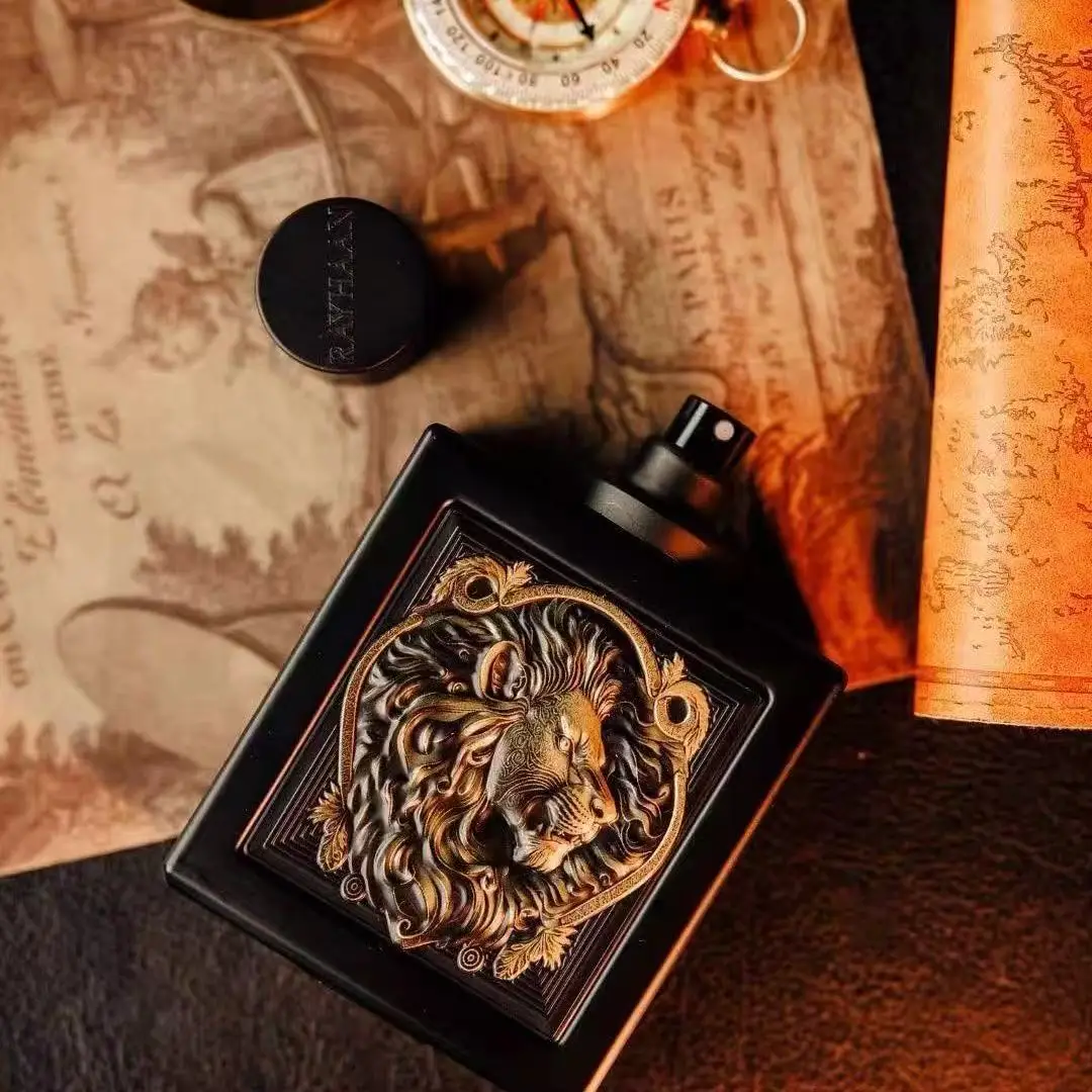 AYHAAN lion men's perfume spray, 3.4 ounces, wooden bottle brings luxury texture, lasting fragrance, and enhance male charm
