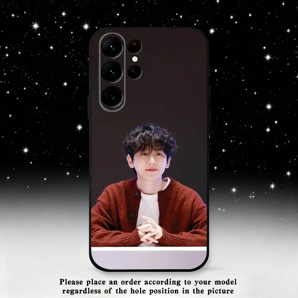 B-baekhyun-N Capa de telefone para Samsung S25, S24 Ultra, S20, S30 plus, S22 plus, S23, S30 Ultra 5G Silicone Preto Shell