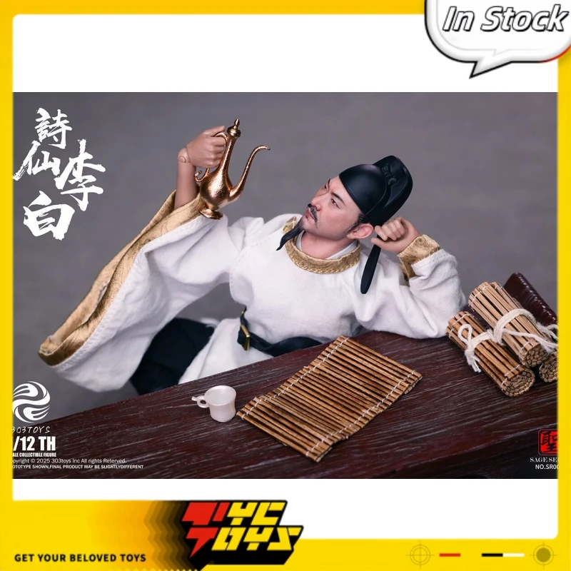 

TYCTOYS In Stock Original 303TOYS SR003 Saint Series Poet Li Bai 1/12 Ancient Action Figure 6inch Full Set Model Toys Gifts