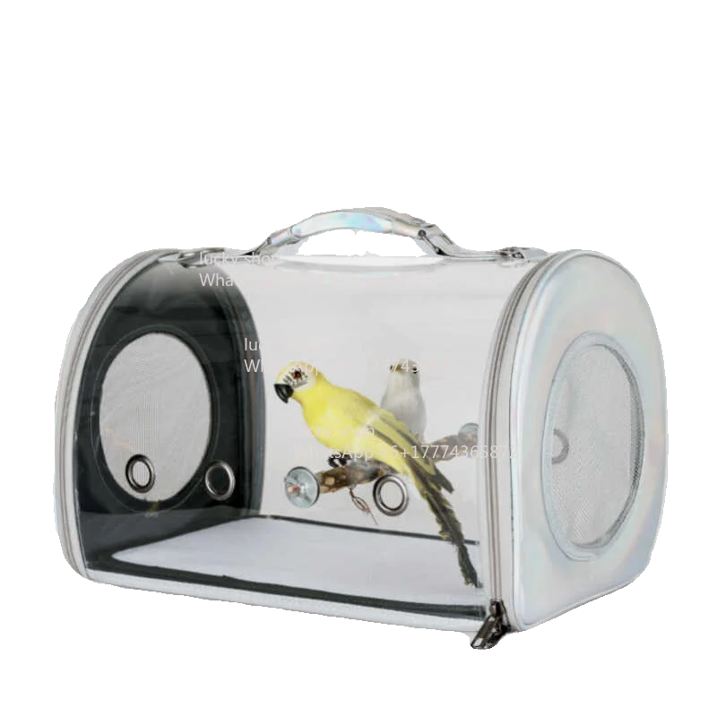 

Портативная клетка для попугая, специальный портативный прозрачный рюкзак для месенджера для домашних животных