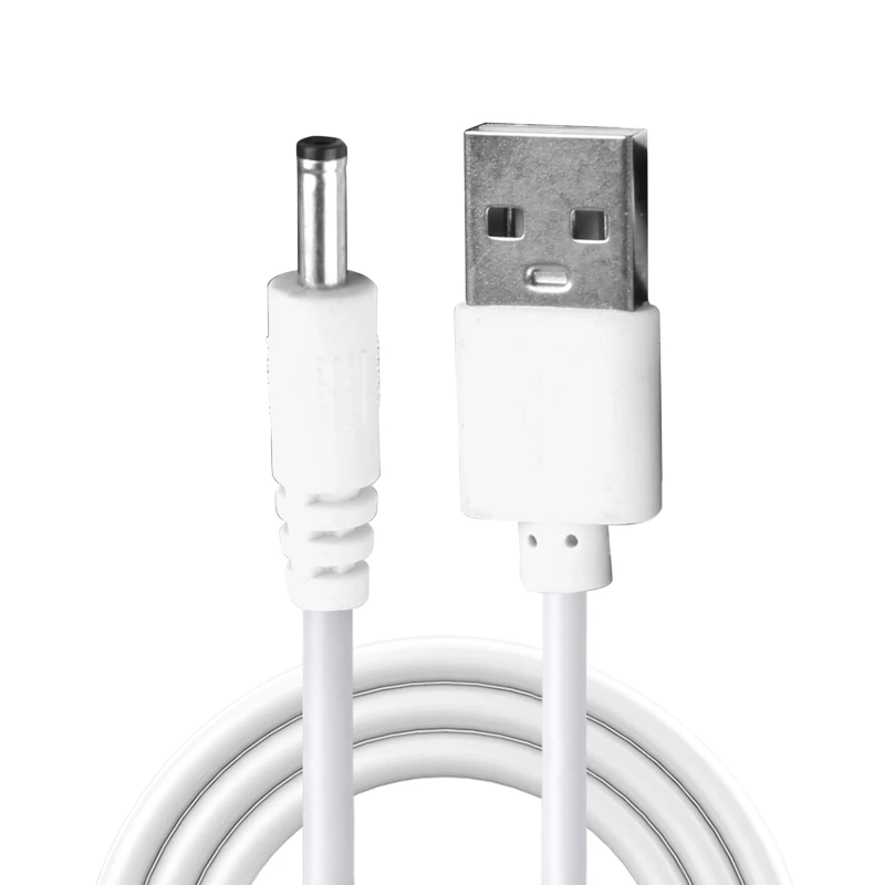 Straight Jack DC Power Connector Adapter 3.5 x 1.35mm Barrel Plug to USB Power Cable for Speaker Table Lamp