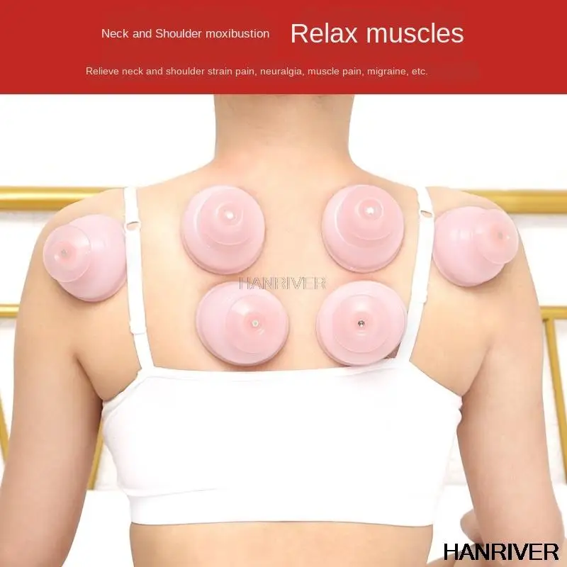 Silicone Cupping Device Cupping Tool Negative Pressure Sleeve Moisture Absorbing Jar Full Set of