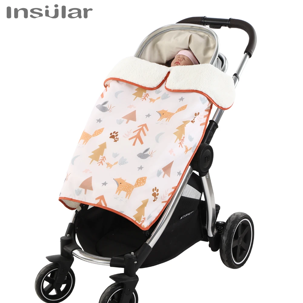 

Winter Windproof Warm Baby Stroller Sleeping Bag Waterproof Flannel Swaddle Knit Wraps Blanket Pram Pushchair Blankets 85*64cm