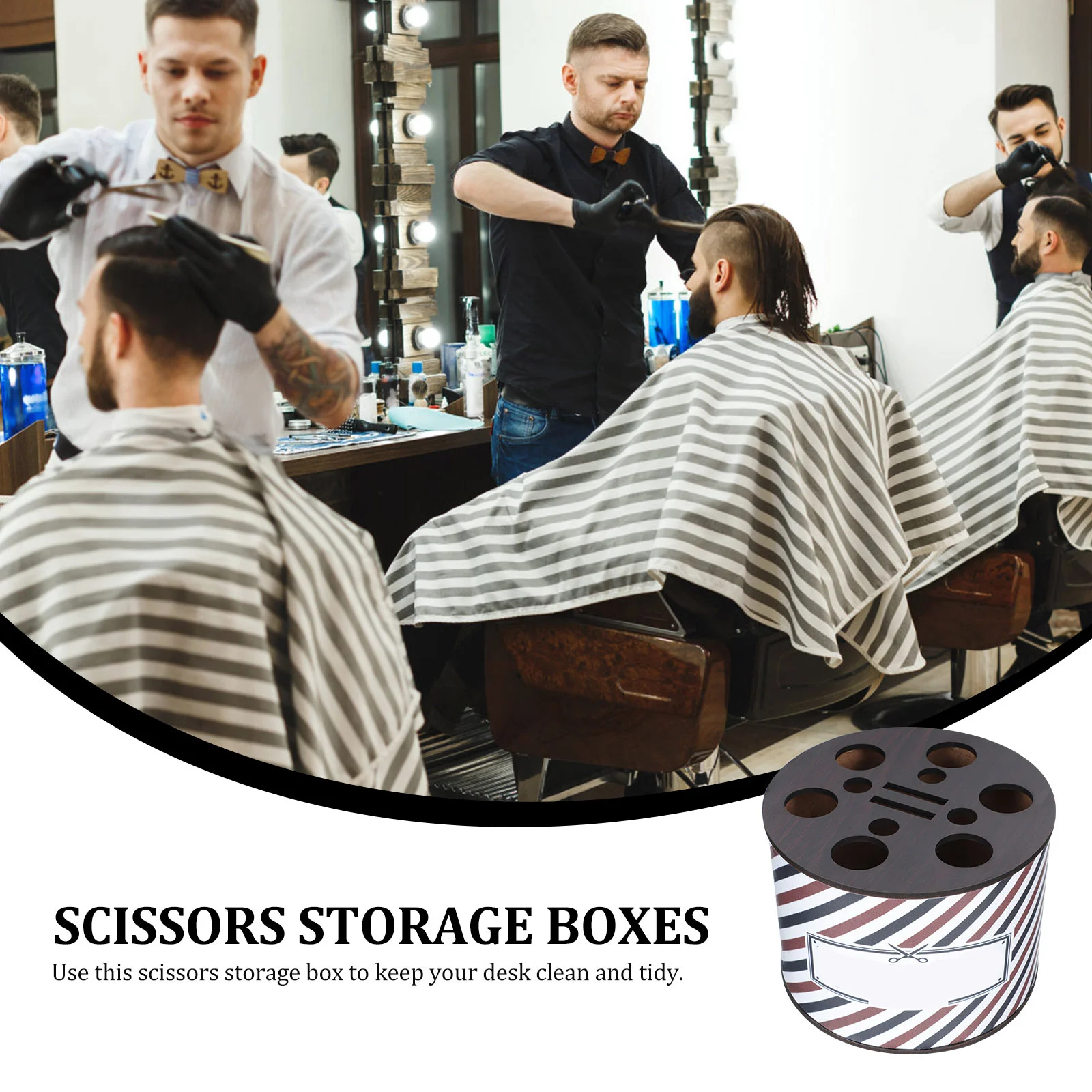 

1Pc Premium Material Scissors Holder Large Capacity Hairdressing Tools Box Portable Durable Salon Styling Organizer Storage Case