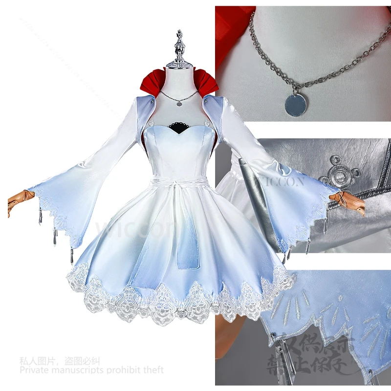 

White Weiss Schnee Cosplay Costume Full Set Halloween Carnival Party Play Role Uniform Clothes Female Halloween Party Customized