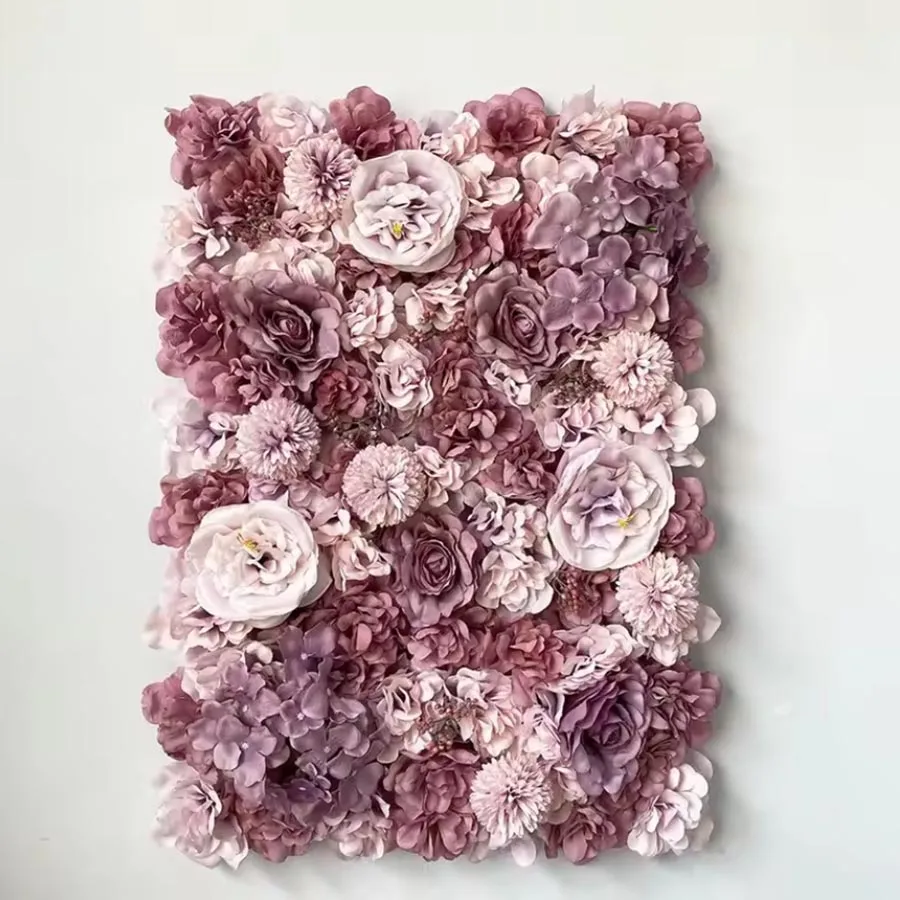 48 PCS Artificial Flower Wall Panel Wedding Backdrop Decor for Indoor Outdoor Hotel Home Wall Decor (16