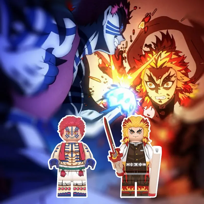 Japanese Anime Demon Slayer Kamado Tanjiro Minifigure with Nichirin Blade Action Figure, Building Blocks, and Birthday Gifts.