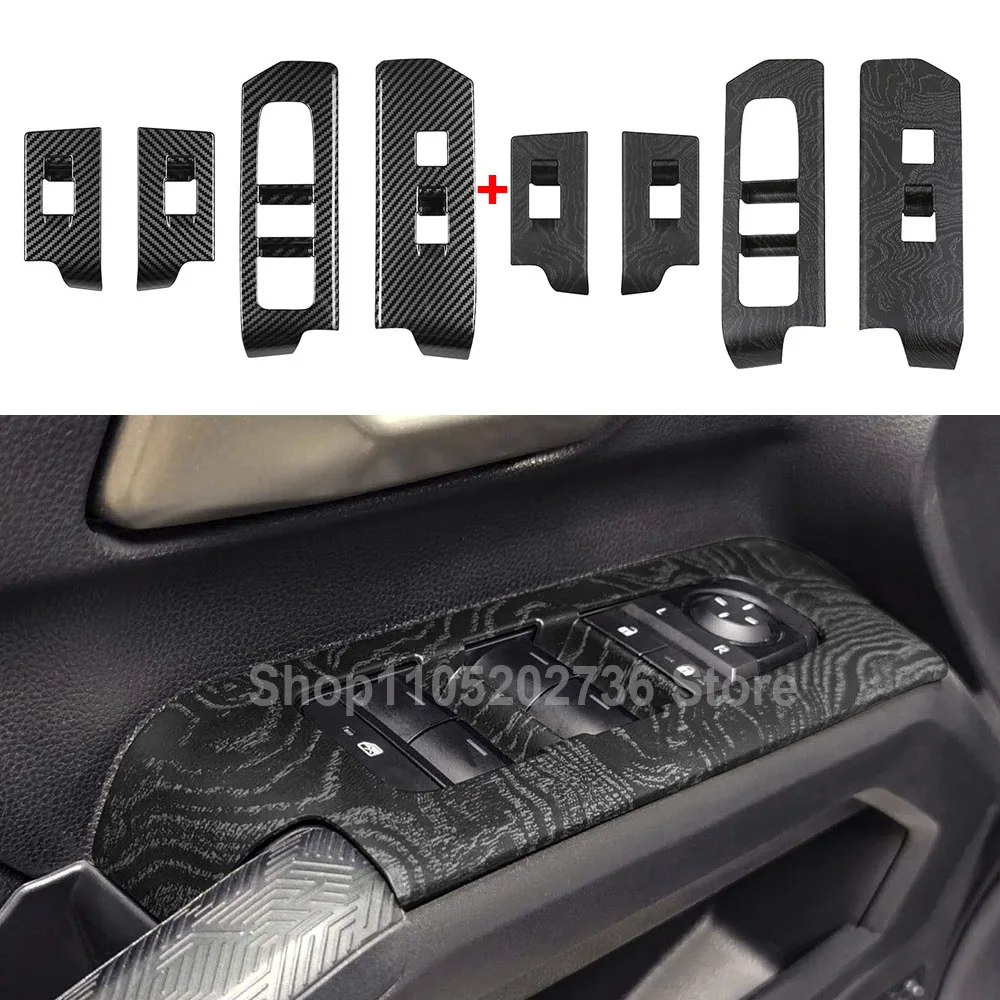 

Накладки на панель управления стеклоподъемниками для Toyota Tacoma 4Runner 2024 2025 2026, черные, под дерево