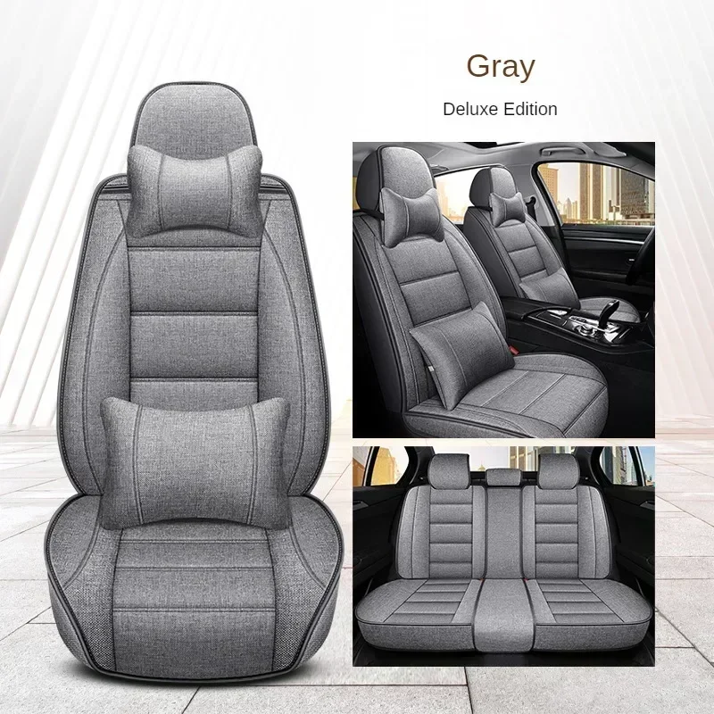 Universal Style Full Coverage Flax Car Seat Cover for VOLVO XC60 XC90 XC40 XC70 S60L C30 S80 S90 V50 V60 Car Accessories