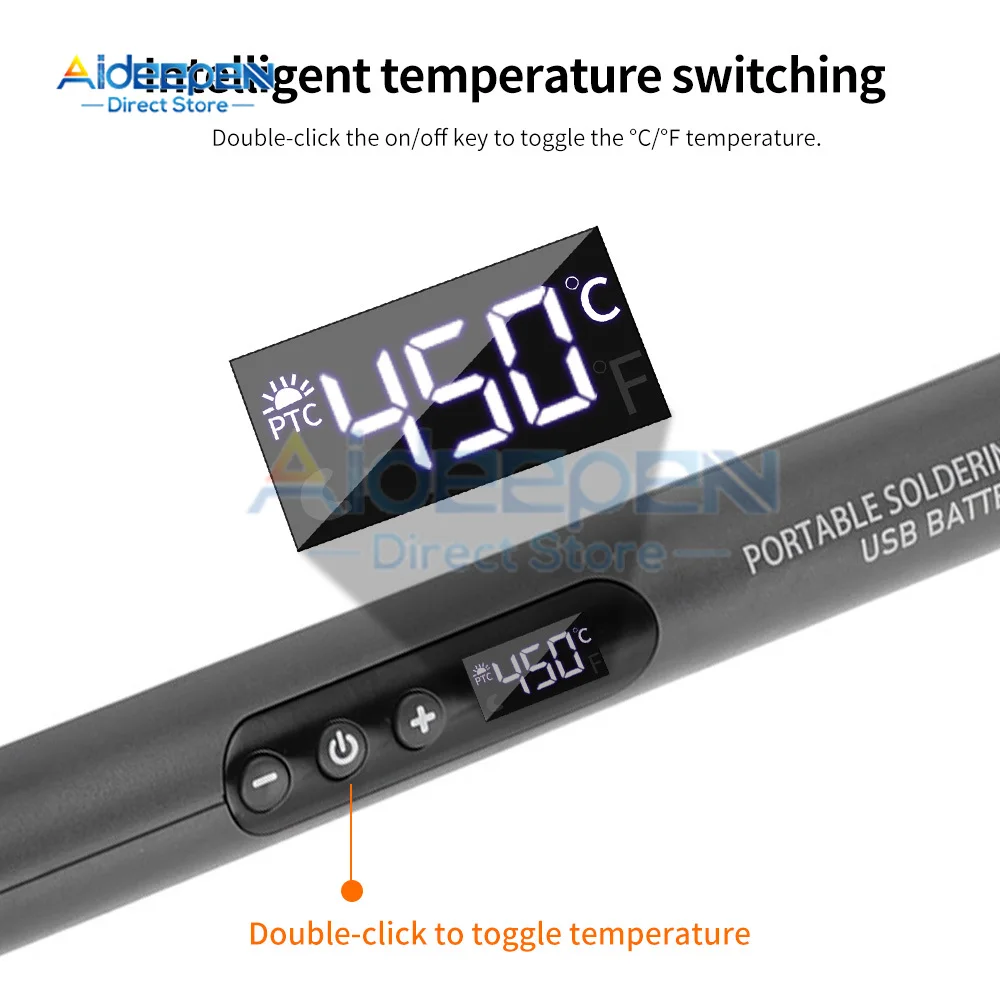 Display led sem fio ferro de solda elétrica carregamento usb caneta ferro de solda elétrica ajuste temperatura equipamentos de soldagem