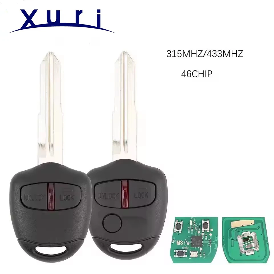 

2/3 кнопки 315/433 МГц автомобильный ReXuri mote Key id46 чип для Mitsubishi Lancer Outlander Pajero MIT11/ MIT8 замена лезвия