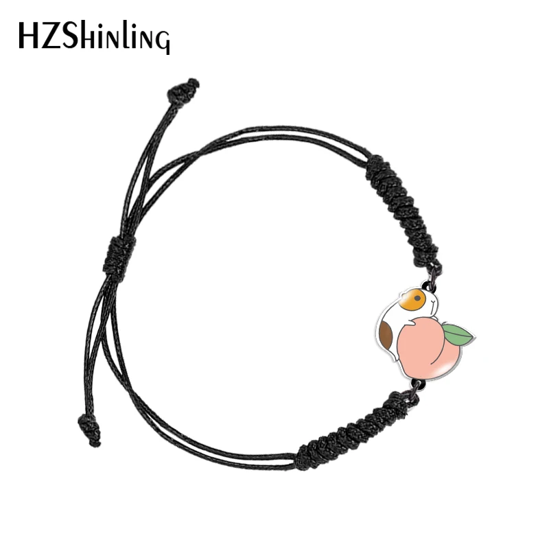 Guinea Pig Cartoon Print Weave Adjustable Bracelet Rope Chain Acrylic Resin Epoxy Fashion Jewelry for Women