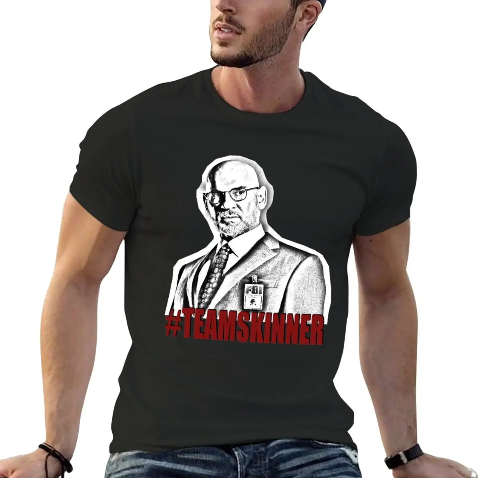 

The X-Files Walter Skinner Sketch T-Shirt summer clothes oversized big and tall t shirts for men