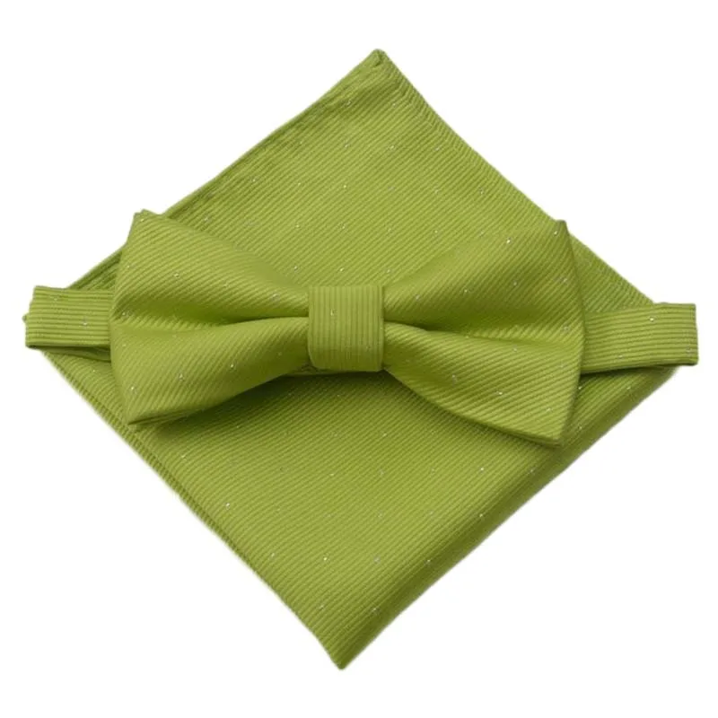 Mens Bowtie Handkerchief Pocket Squares Butterfly Dot Bowknot 2Pcs Set Bow tie Christmas Prom Wedding MW113
