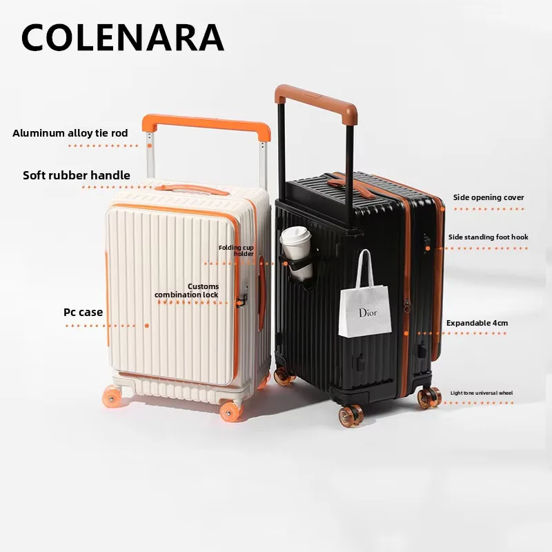 COLENARA Luggage Travel Bag Men Boarding Box Women Trolley Case 20