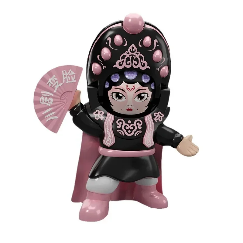 Sichuan Opera Face Changing Doll with Movable Hat 5 Facial Makeups Chinese Peking Opera Figure Decoration Kids Birthday Gift