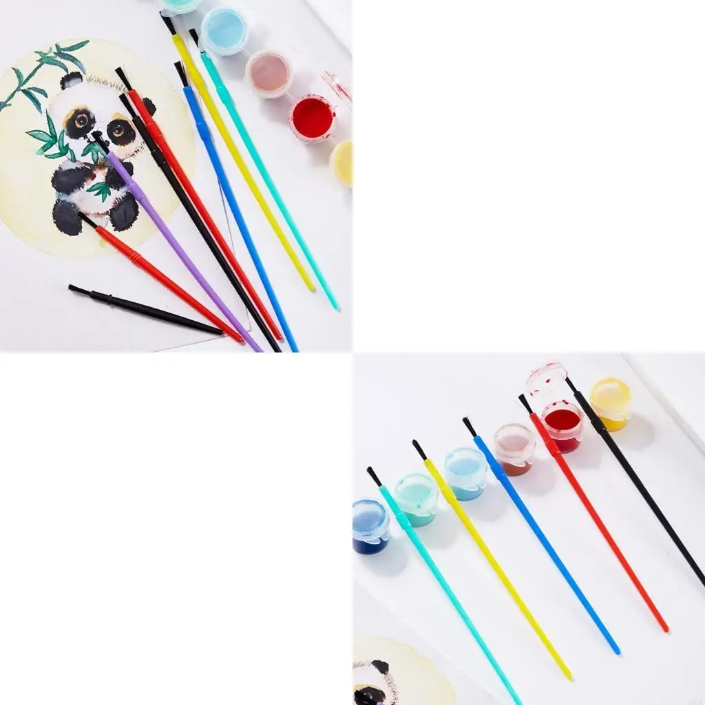 50 pcs pinceles pequeños pintura nylon
