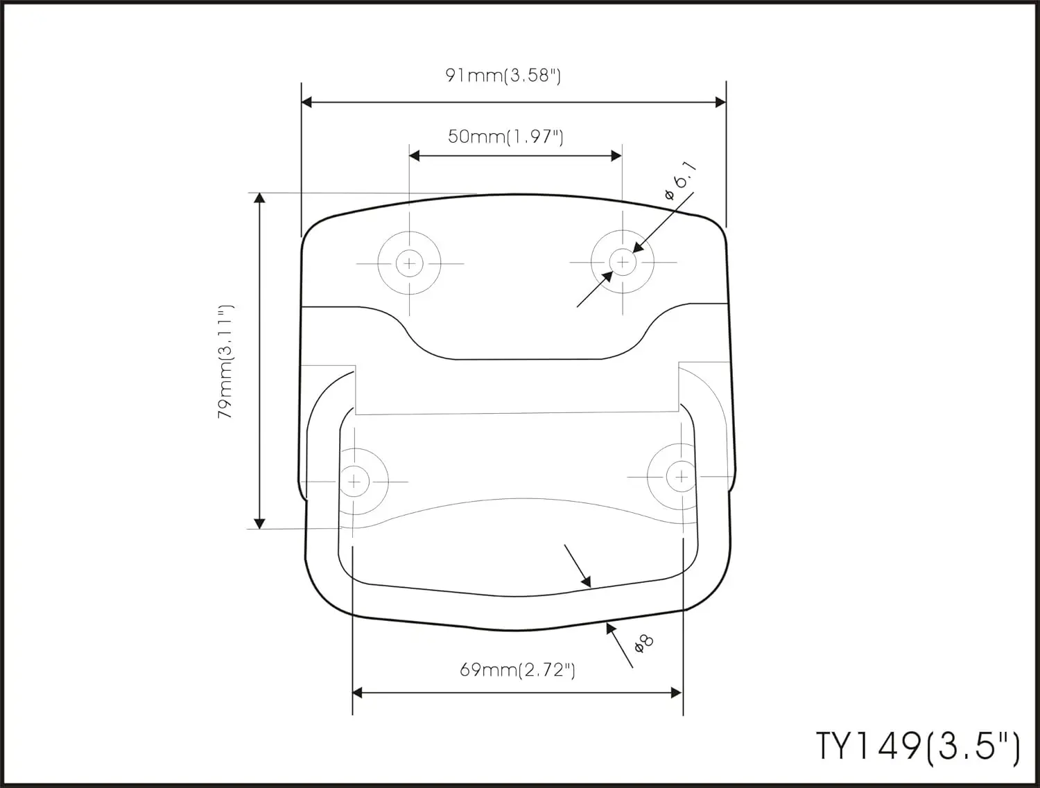 Ring Pull Chest Handle for  Lift Door Chest, 4