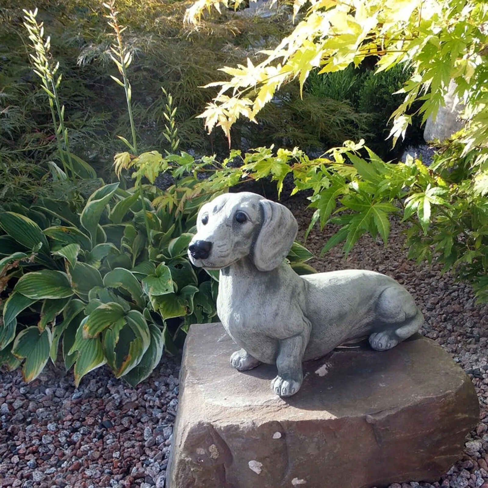 Garden Decoration Dog Resin Decoration Dachshund Sculpture Home Ornaments Statue Handicraft Flower Pot Accessories Garden Decor