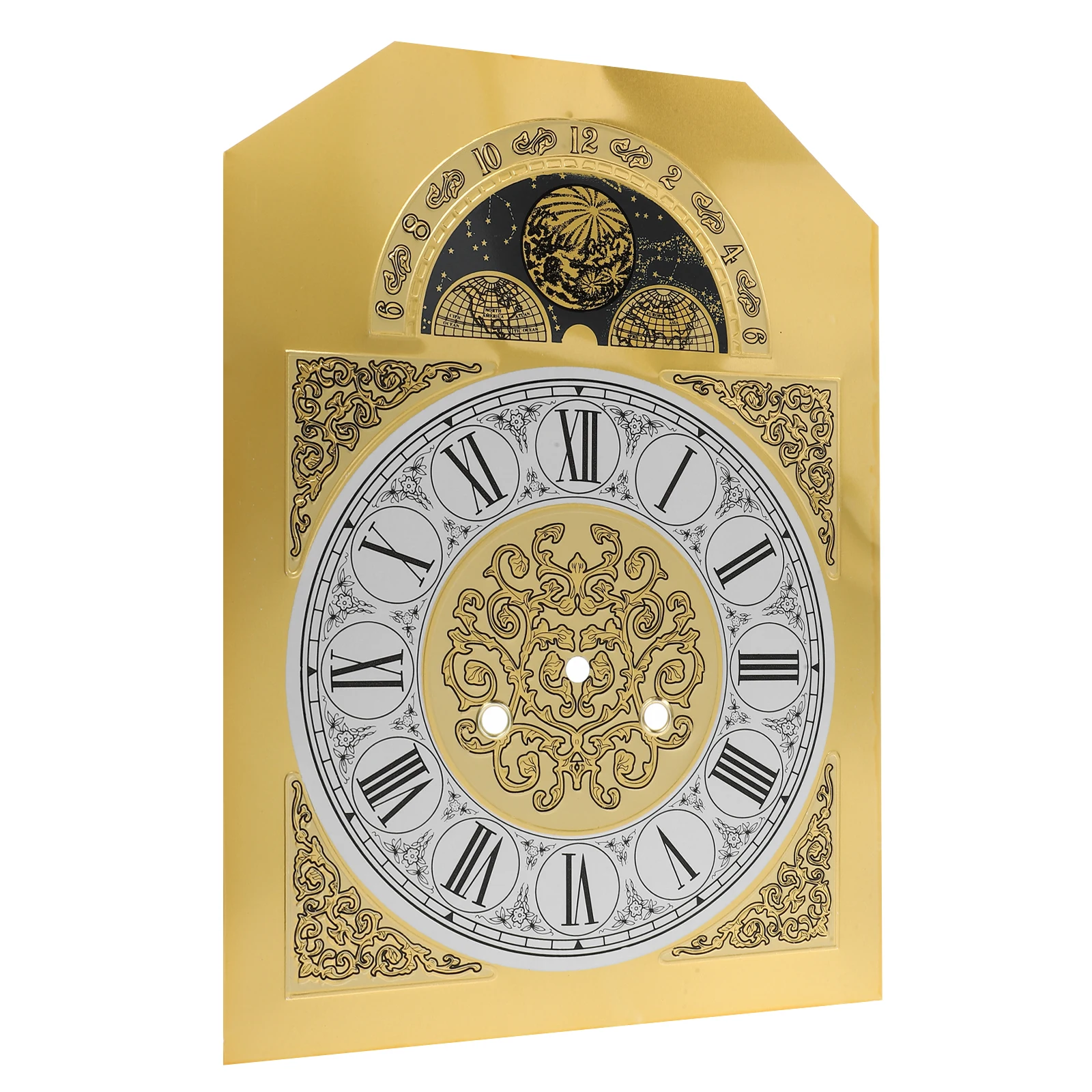 

1pc Movement Metal Dial Arabic Numerals Quartz Clock Face Replacement Parts Diy Accessories Wall Clock Home Decor Stylish Design