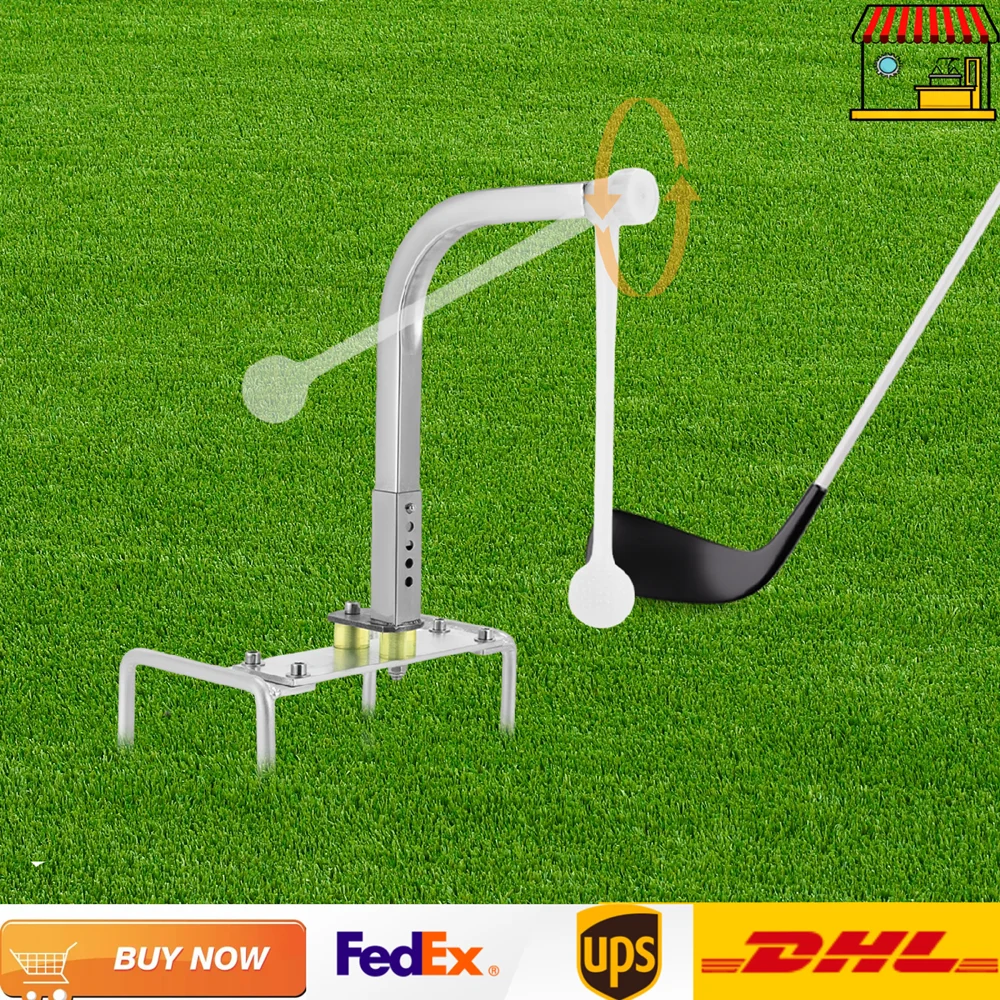 Golf Swing Trainer Portable Plug-In 360° Auto Return Golf Training and Hitting Machine for Indoor Outdoor Practice