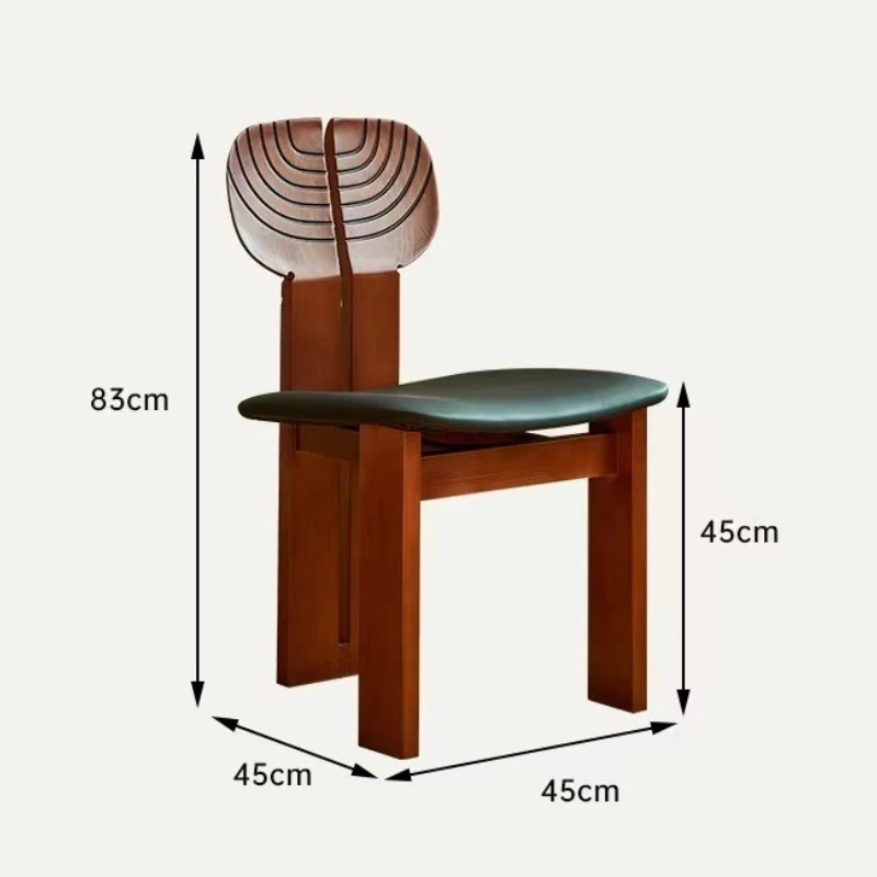 Wooden Mid-century Rest Dining Chairs Living Room Balcony Antique Dining Chairs Minimalist Vintage Home Furniture Muebles
