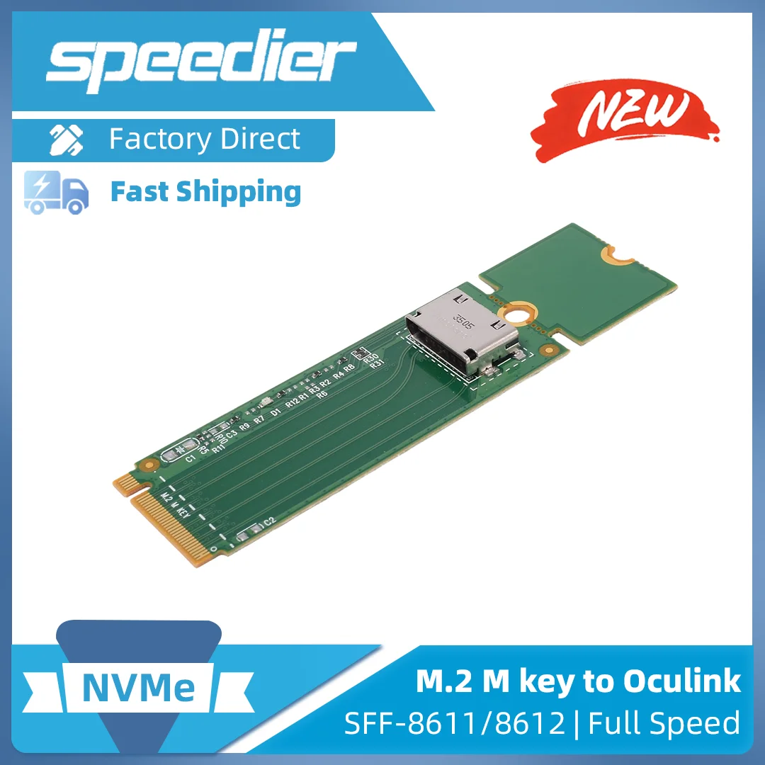 

M.2 To SFF8611 / 8612 Adapter Card / M.2 To MCIO 4I / M.2 M-Key To Slim SAS SFF-8654 4i High Speed Expansion Converter Card