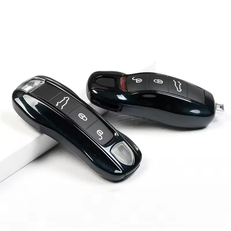 

Key Cover Carbon black Color for Porsche Macan 718 911 Panamera Cayenne Car Key Protective Shell Remote Fob Shell Replace